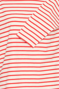 Fransa FrSiva Poinsettia Red Stripe Long Sleeve Top, 20615143