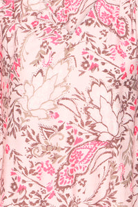 Fransa FrAriana Lotus Pink Floral Print V-Neck Blouse, 20615424