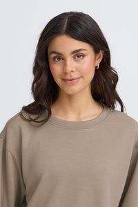 Fransa FrAurora Taupe Modal Oversized T-Shirt, 20615492