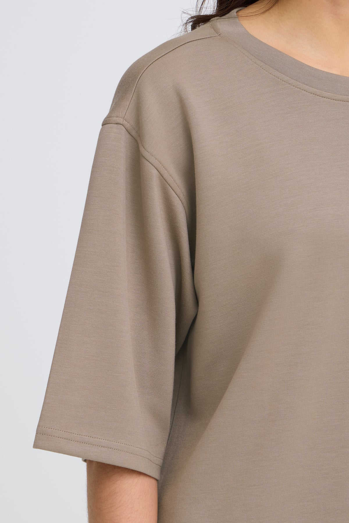 Fransa FrAurora Taupe Modal Oversized T-Shirt, 20615492