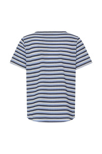 Fransa FrJosie Hydrangea Blue Stripe T-Shirt