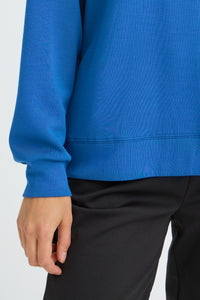Fransa FrAurora True Blue Modal Cowl Neck Sweatshirt