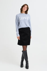 Fransa FrFlorence Infinity Blue Supersoft 'LOVE' Knit