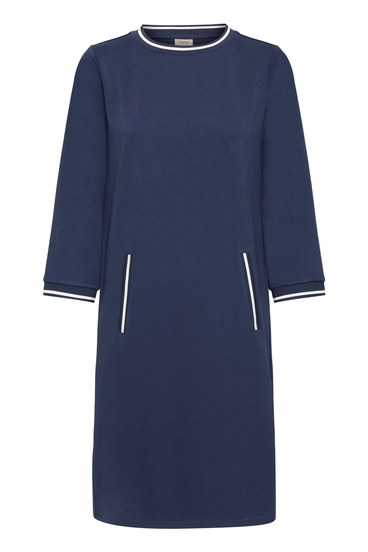 Fransa FrVerna Navy Classic Fit Modal Dress, 20617413