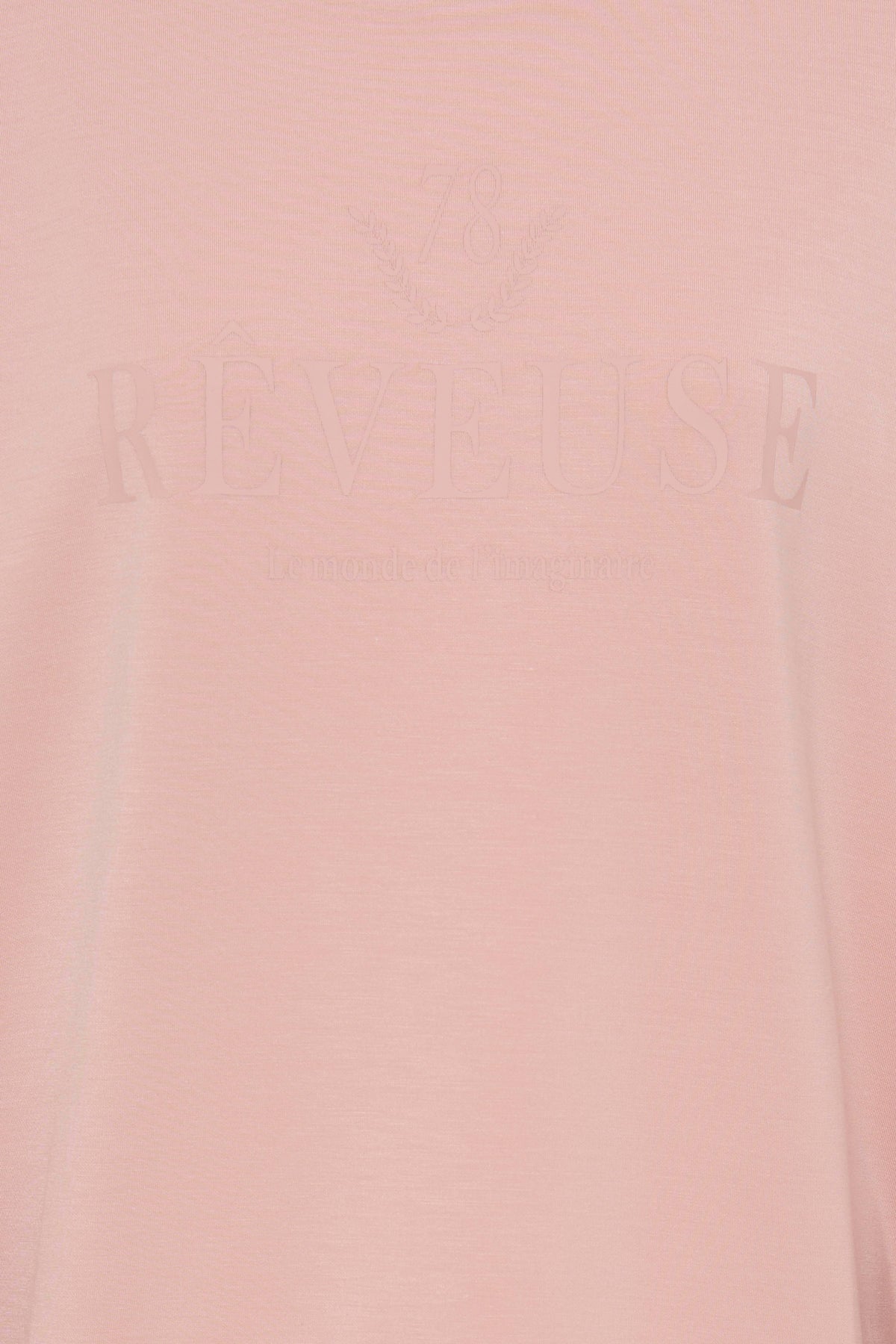 Fransa FrAurora Blush Rose Modal Logo Sweatshirt