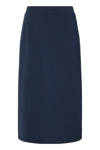 Fransa FrAurora Navy Blazer Modal Midi Skirt, 20617556