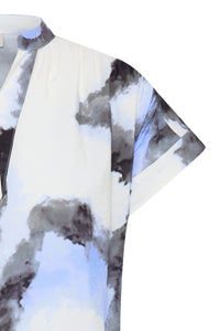 Fransa FrAyla Marble Hydrangea Printed V-Neck Blouse, 20617672