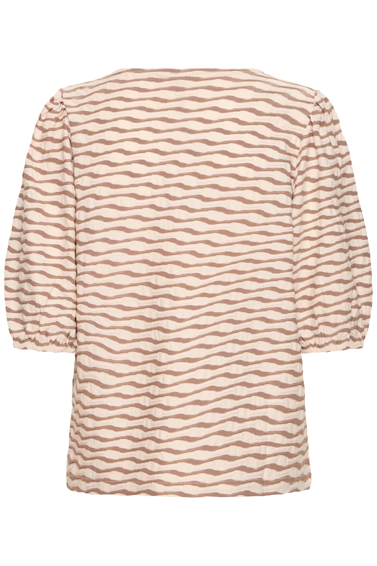 Fransa FrNiamy Taupe Wavy Printed Top, 20617985