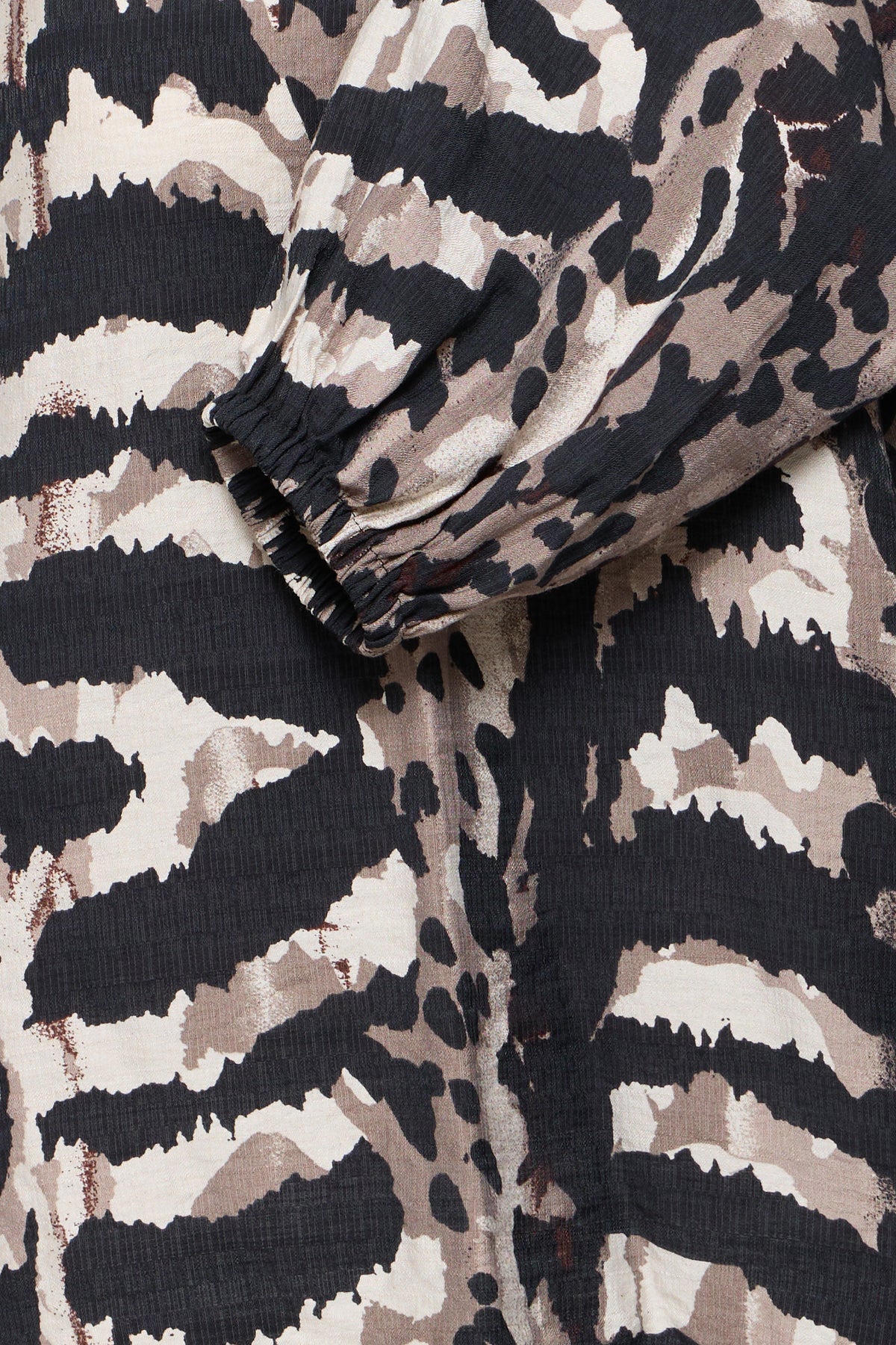 Fransa FrAriana Abstract Driftwood Taupe Printed V-Neck Blouse