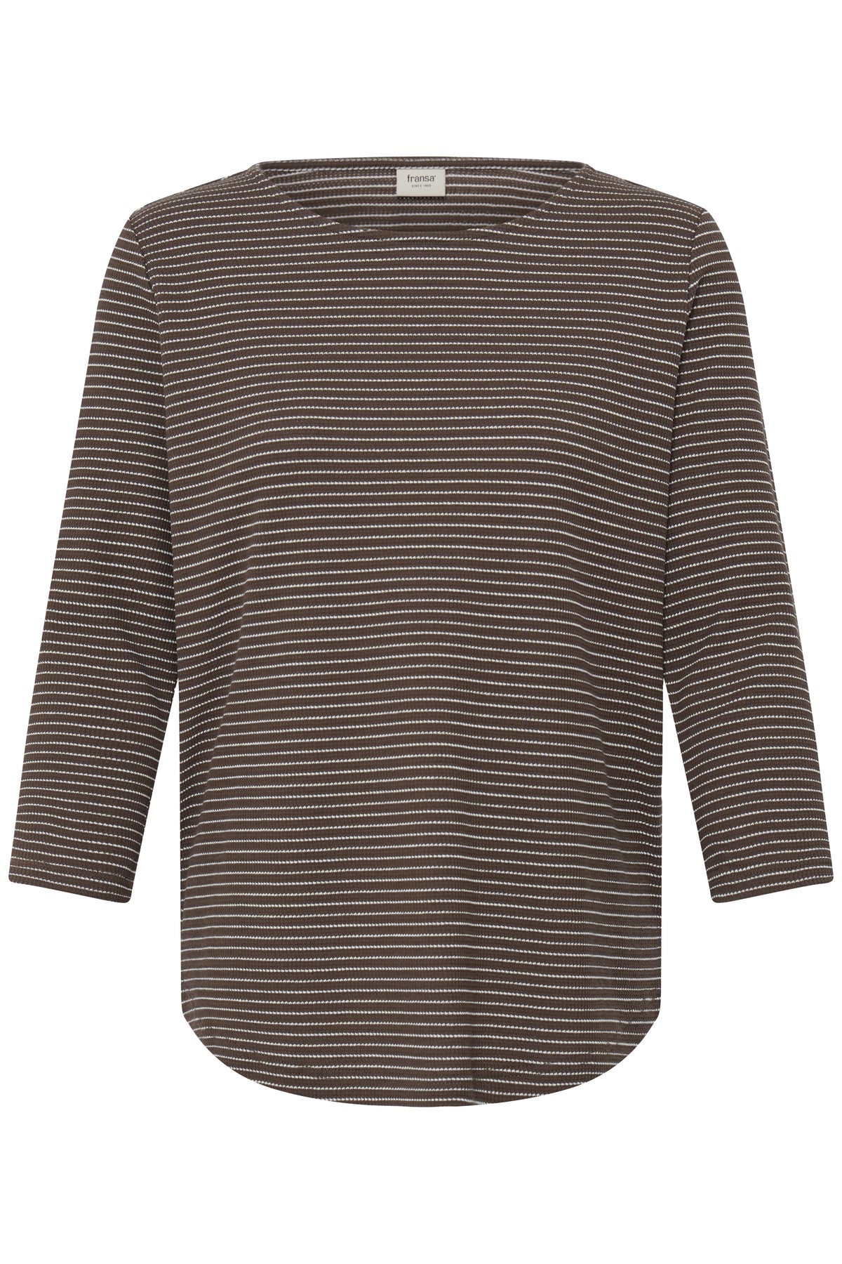 Fransa FrJorelia Driftwood Stripe Long Sleeve Dip