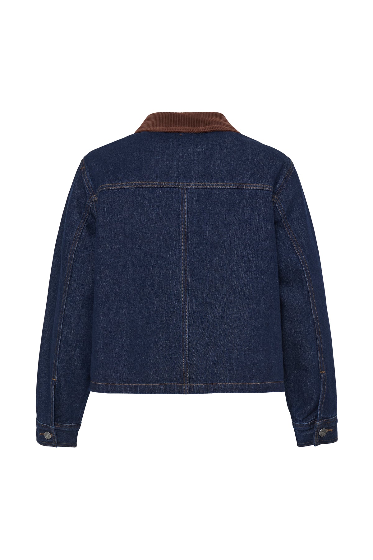 Fransa FrLeslie Dark Blue Denim Barn Jacket with Cord Collar, 20618311