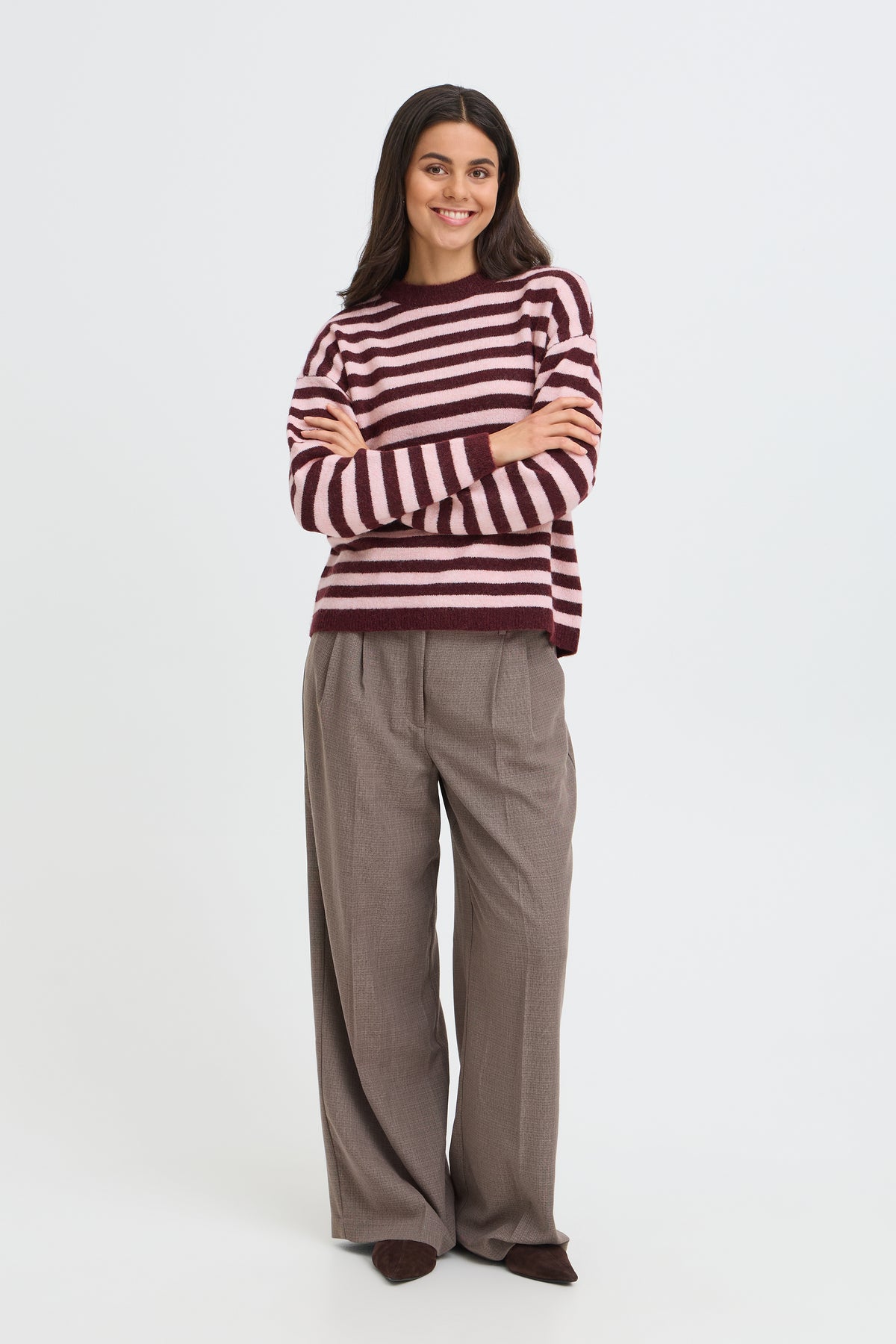 Fransa FrIdaa Port Royale/Baby Pink Striped Supersoft Knit, 20618351