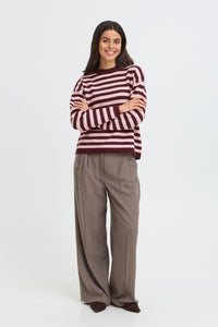 Fransa FrIdaa Port Royale/Baby Pink Striped Supersoft Knit, 20618351