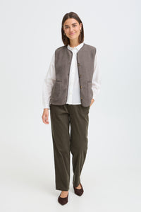 Fransa FrTenya Driftwood Teddy Fleece Gilet, 20618525