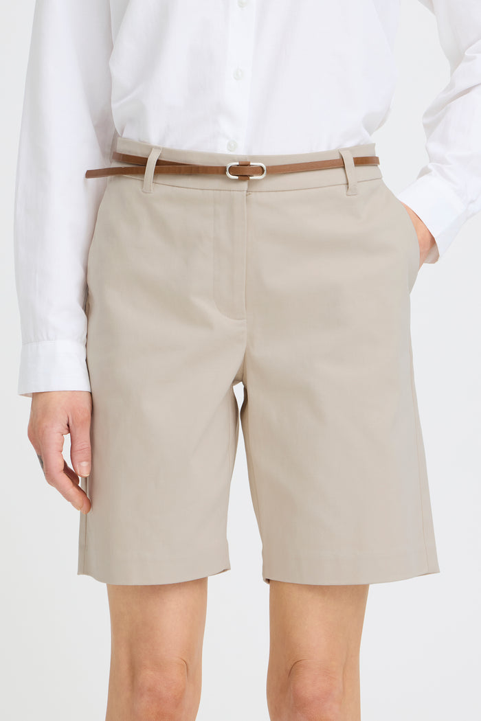 B.Young Bydays Cement Beige Chino Shorts with Belt, 20805588