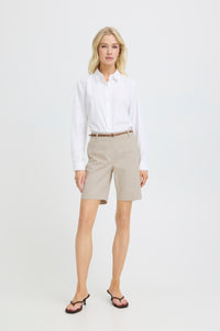 B.Young Bydays Cement Beige Chino Shorts with Belt, 20805588