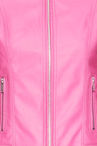 B.Young Byacom Phlox Pink Faux Leather Jacket, 20809396