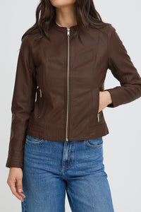 B.Young Byacom Java Brown Faux Leather Jacket, 20809396