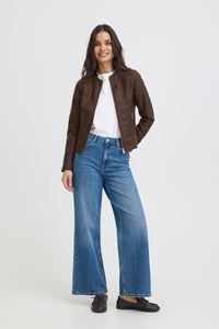 B.Young Byacom Java Brown Faux Leather Jacket, 20809396