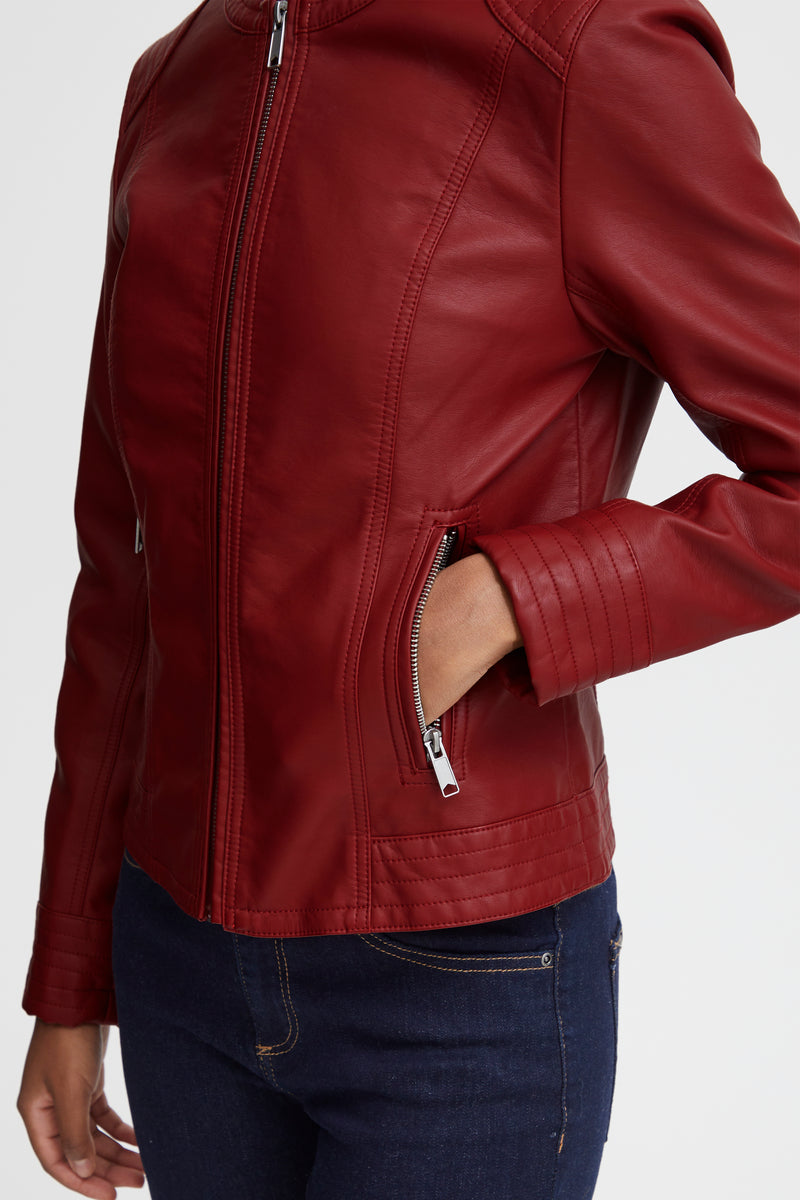 B.Young Byacom Pomeagrante Faux Leather Jacket, 20809396