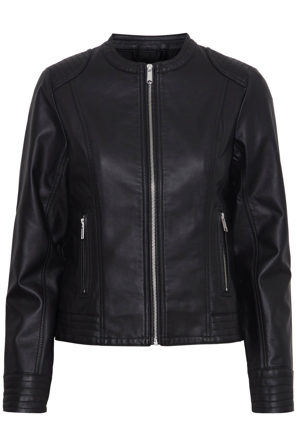 B.Young Byacom Black Faux Leather Jacket
