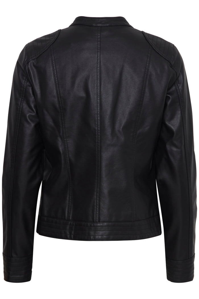 B.Young Byacom Black Faux Leather Jacket