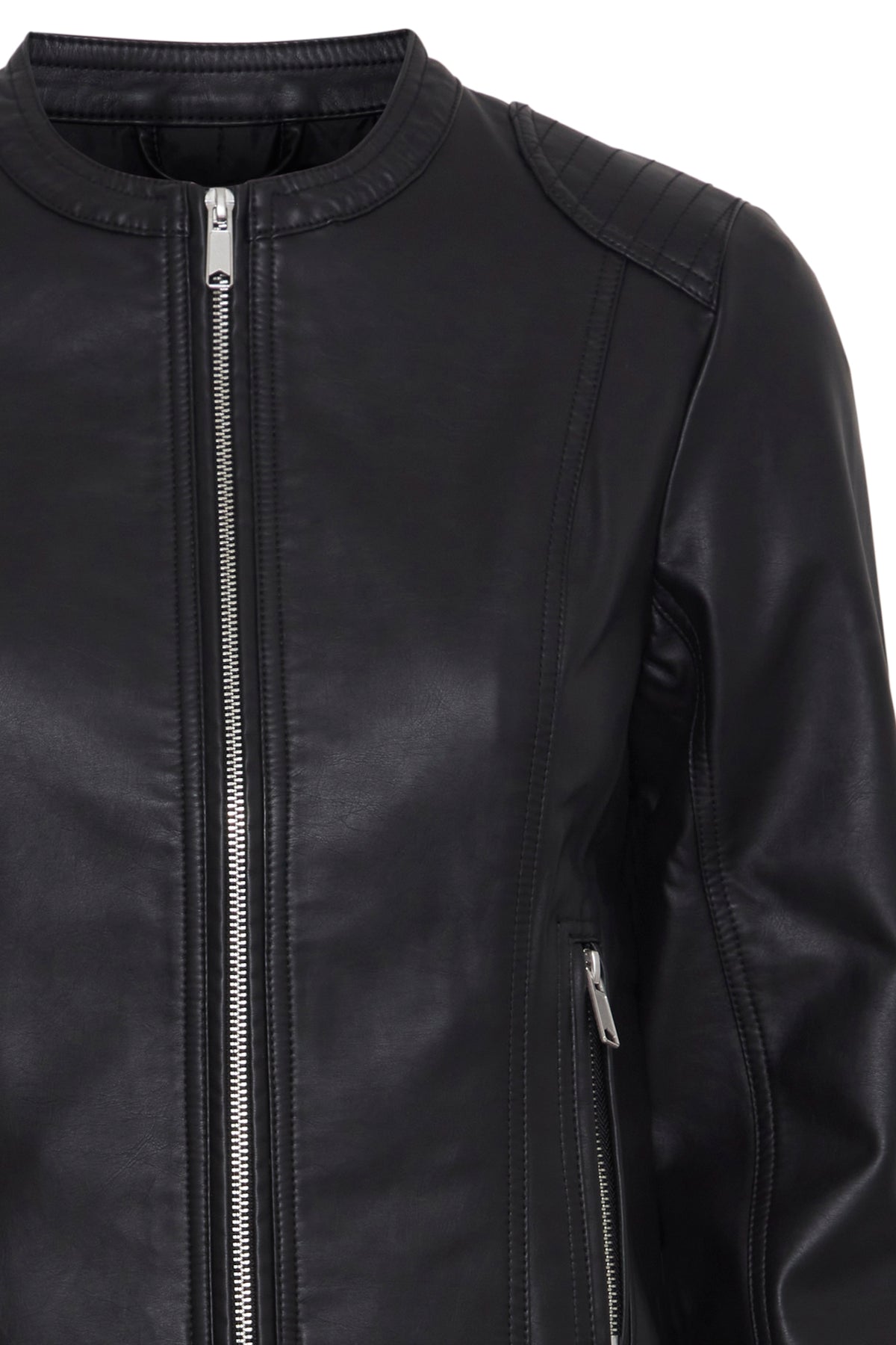 B.Young Byacom Black Faux Leather Jacket