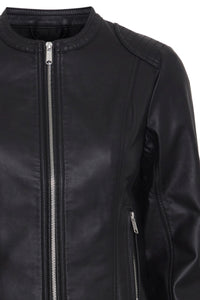 B.Young Byacom Black Faux Leather Jacket