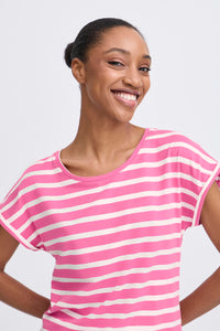 B.Young ByPamila Phlox Pink Stripe T-Shirt, 20809561