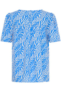 B.Young ByMmJoella Nebulas Blue/Sand Nature Print Blouse, 20811222