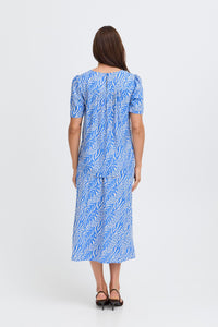 B.Young ByMmJoella Nebulas Blue/Sand Nature Print Blouse, 20811222