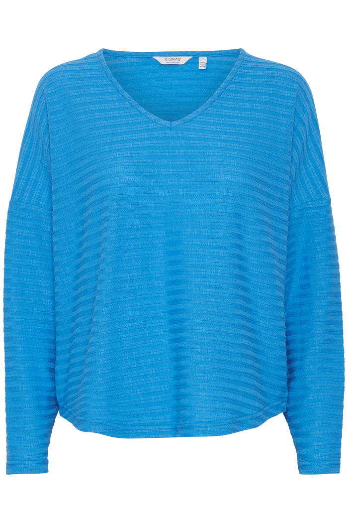 B.Young Riley Blithe Blue V-Neck Pullover, 20813302