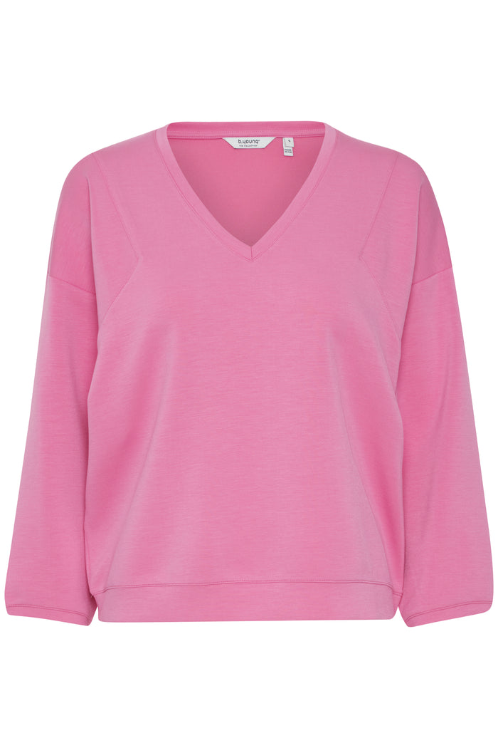B.Young Bypusti Super Pink V-Neck Modal Sweatshirt, 20814420