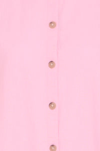 B.Young ByFalakka Parfait Pink Short Sleeve Linen Blend Midi Dress, 20814553