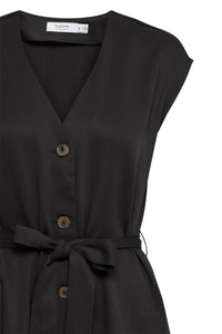B.Young Byilini Black Button Midi Dress