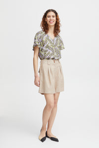 B.Young Byibano Orchid Bloom Mix V-Neck Top, 20814607