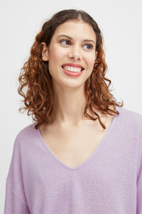 B.Young Bysif Orchid Bloom V-Neck Pullover