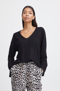 B.Young Bysif Black V-Neck Pullover, 20814639