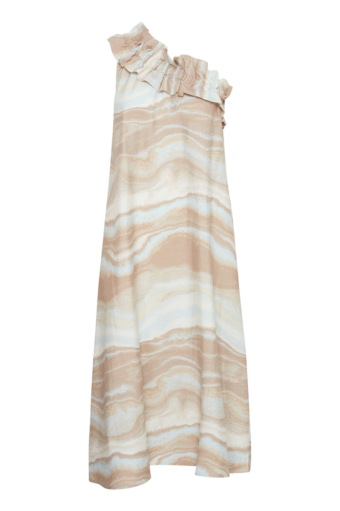 B.Young ByIhamma Cement Marble Mix One Shoulder Midi Dress, 20814928