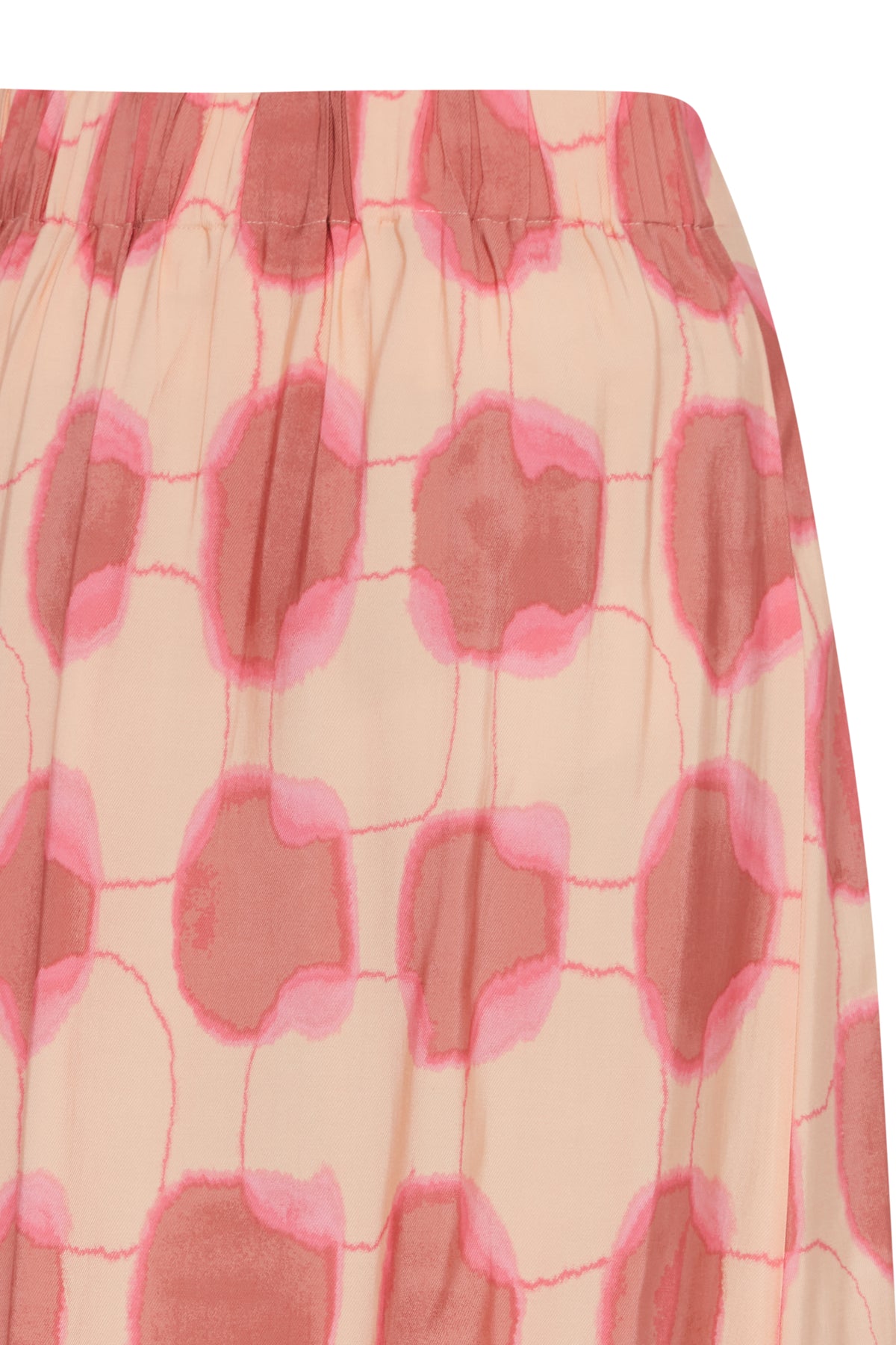 B.Young Hanva Pink Tie Dye Mix Printed Ankle Length Skirt, 20814930