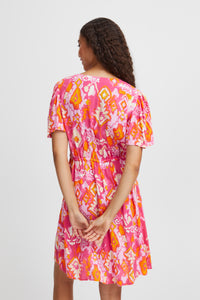 B.Young ByJacqueline Pink Ethnic Aztec Printed Dress, 20815080