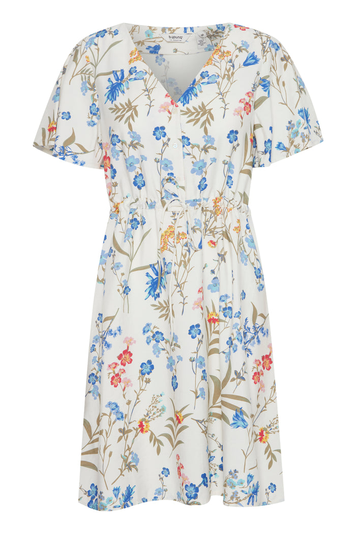 B.Young Byimilda Marshmallow Floral Printed Button Dress, 20815090