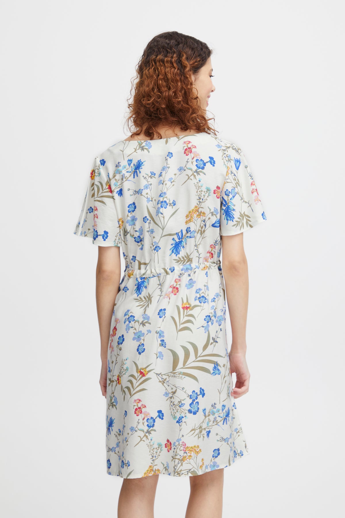 B.Young Byimilda Marshmallow Floral Printed Button Dress, 20815090