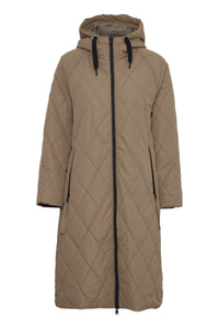 B.Young ByBelis Sepia Tint Quilted Oversized Coat, 20815108