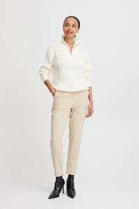 B.Young Byotinka Marshmallow Knitted Half Zip Jumper, 20815275