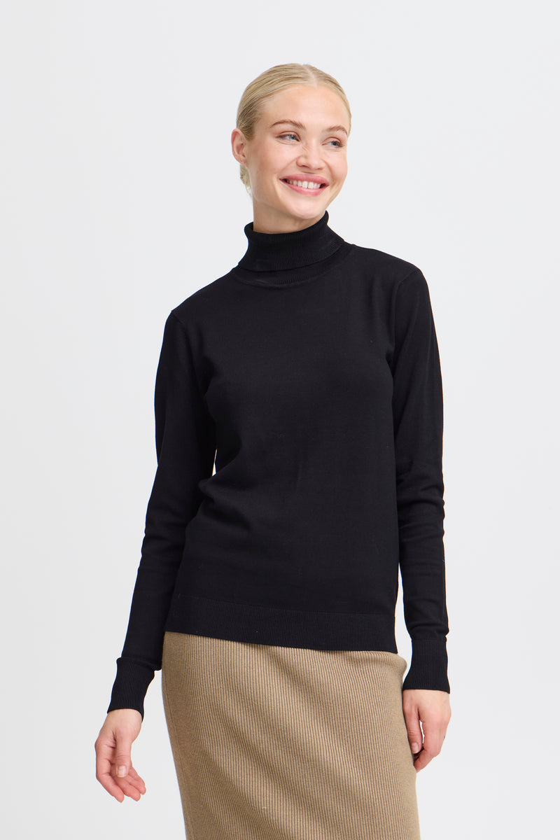 B.Young Bymmorla Black Rollneck Knit, 20815298