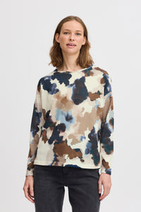 B.Young ByPieta Birch Watercolour Printed Knitted Pullover, 20815356