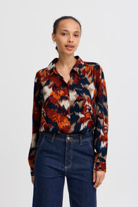 B.Young ByJosa Harvest Pumpkin Abstract Printed Shirt, 20815603