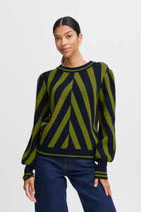 B.Young Bymilo Navy Woodbine Striped Knit, 20815648