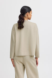 B.Young Bypusti String Beige Long Sleeve Modal Sweatshirt, 20815707